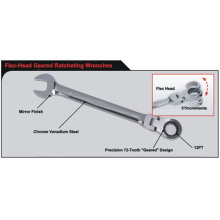 Flex-Head Geared Ratcheting Wrenches